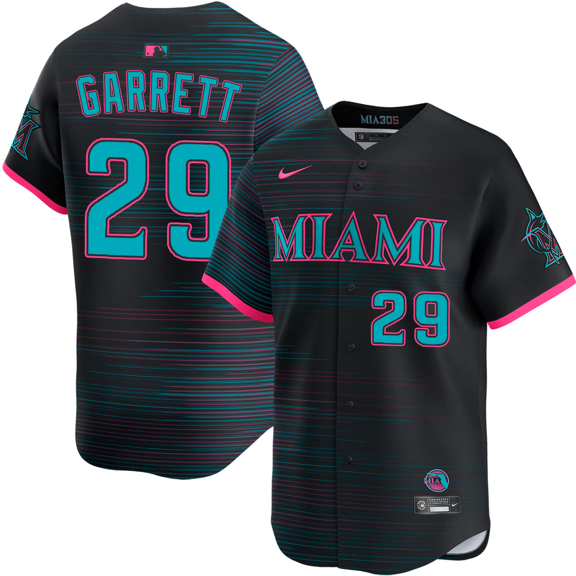 Braxton Garrett Miami Marlins City Connect 2.0 Limited Jersey