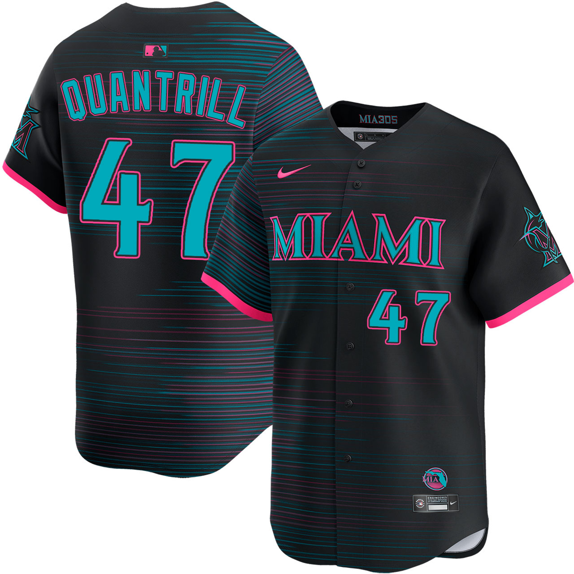 Cal Quantrill Miami Marlins City Connect 2.0 Limited Jersey