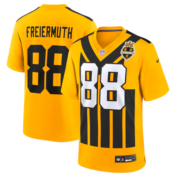 Pittsburgh Steelers Pat Freiermuth Gold Alternate 1933 Throwback Game Jersey