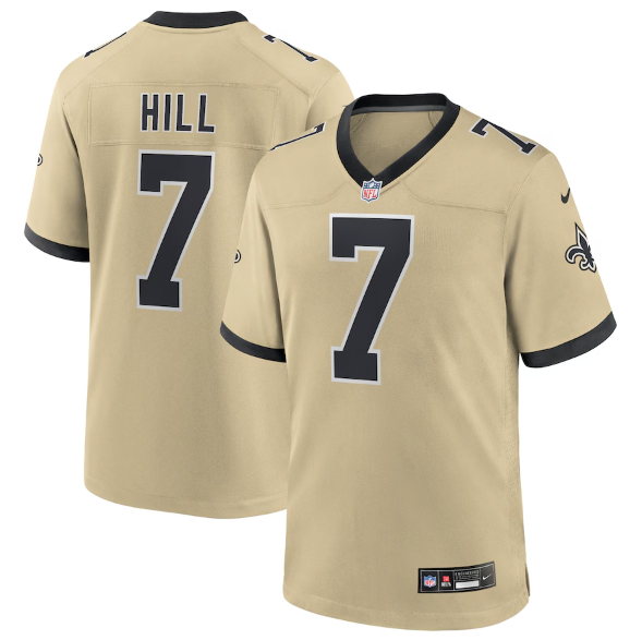 New Orleans Saints Taysom Hill Gold Gameday Golds Alternate Game Player Jersey