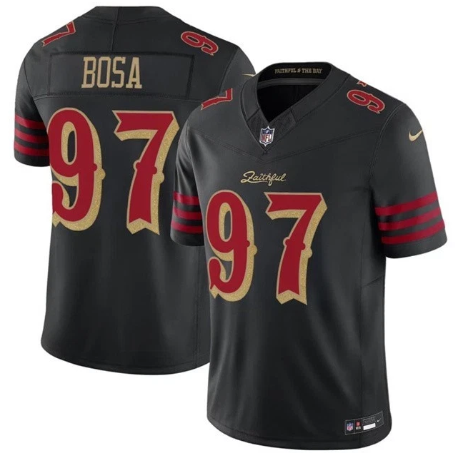 49ers Nick Bosa Black 2025 F.U.S.E. “Rivalries” Vapor Limited Jersey