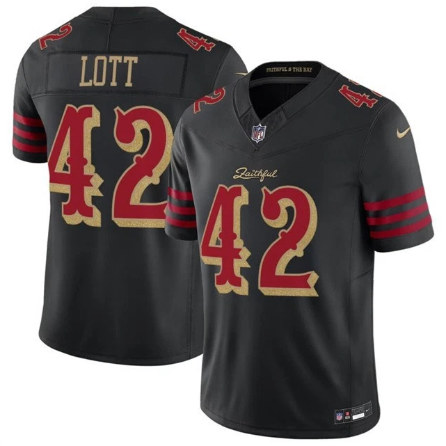 49ers Ronnie Lott Black 2025 F.U.S.E. “Rivalries” Vapor Limited Jersey