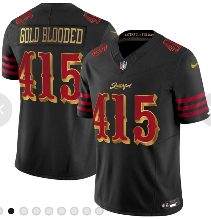 49ers GOLD BLOODED Black 2025 F.U.S.E. “Rivalries” Vapor Limited Jersey