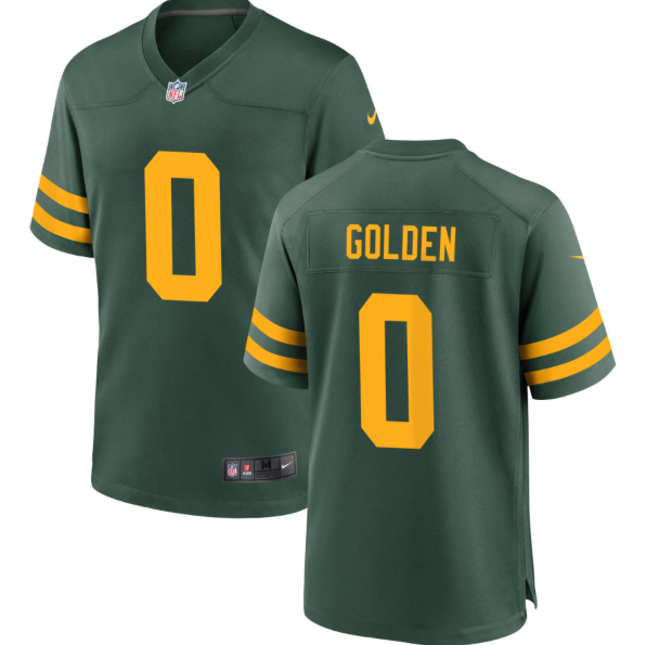 Green Bay Packers #0 Matthew Golden Green Alternate Jersey