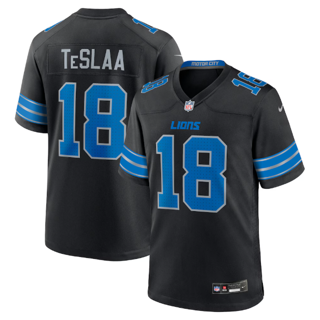 Detroit Lions Isaac TeSlaa Black Player Jersey