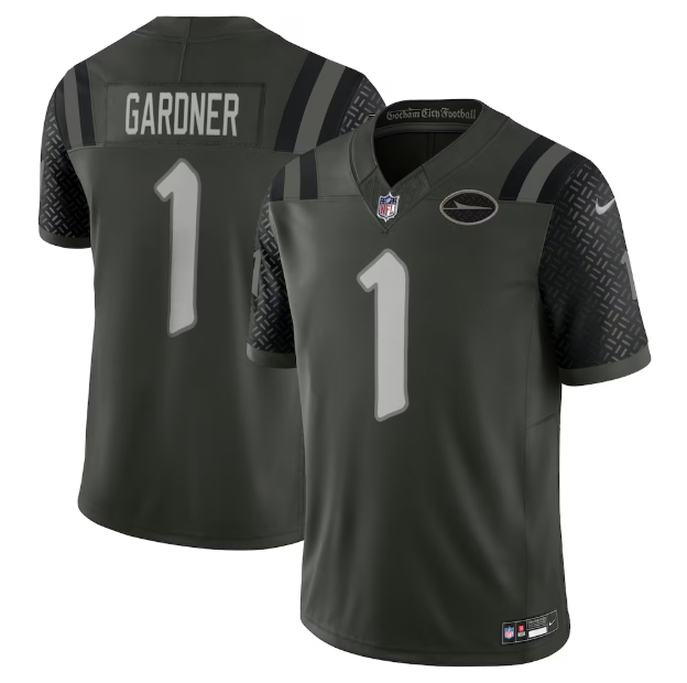 New York Jets Ahmad Sauce Gardner Gotham Green 2025 Rivalries Collection Limited Jersey