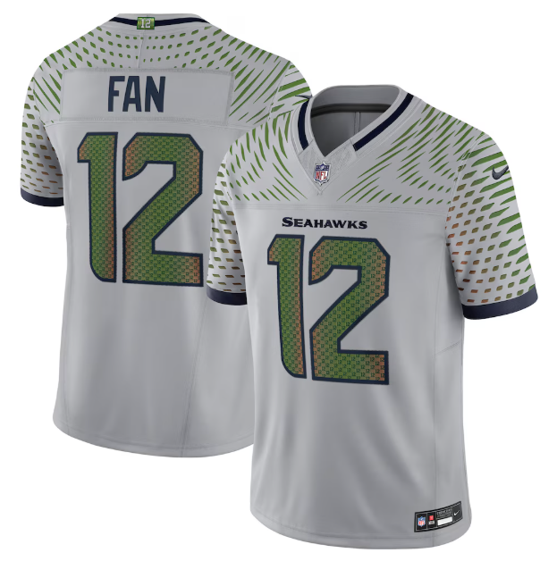 Seattle Seahawks 12s Wolf Gray 2025 Rivalries Collection Limited Jersey