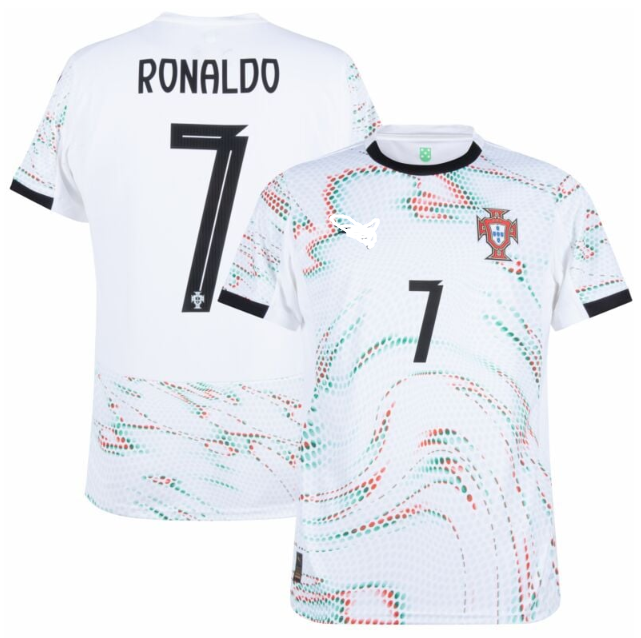 Youth Cristiano Ronaldo White Portugal National Team 2025 Away Jersey