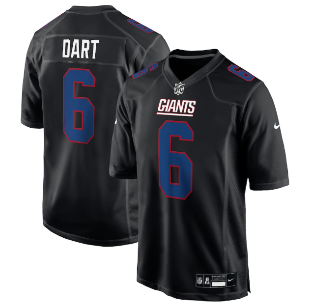 New York Giants Jaxson Dart Black Fashion Game Jersey
