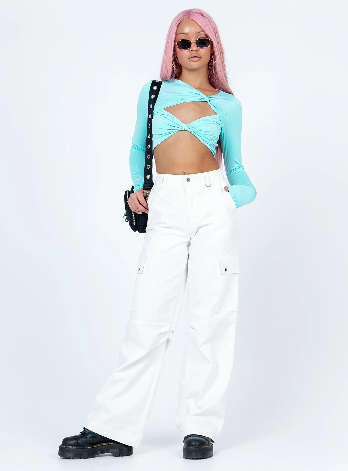 Fabio Long Sleeve Top Blue