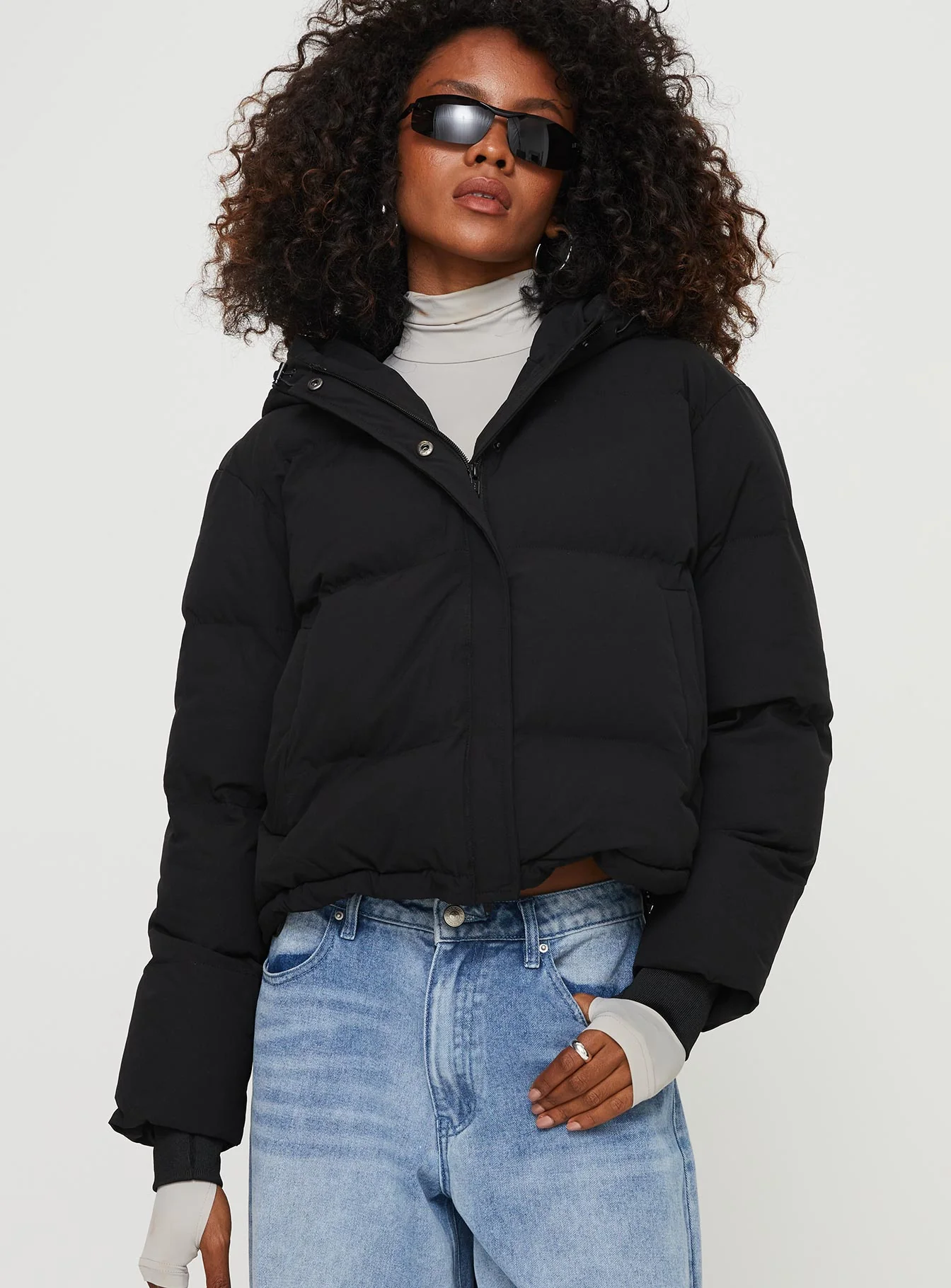 Morrie Hooded Puffer Jacket Black
