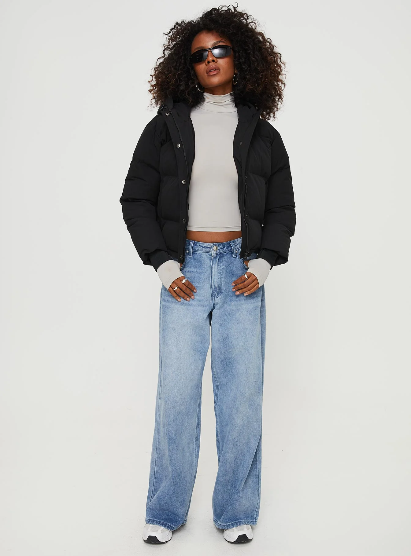 Morrie Hooded Puffer Jacket Black