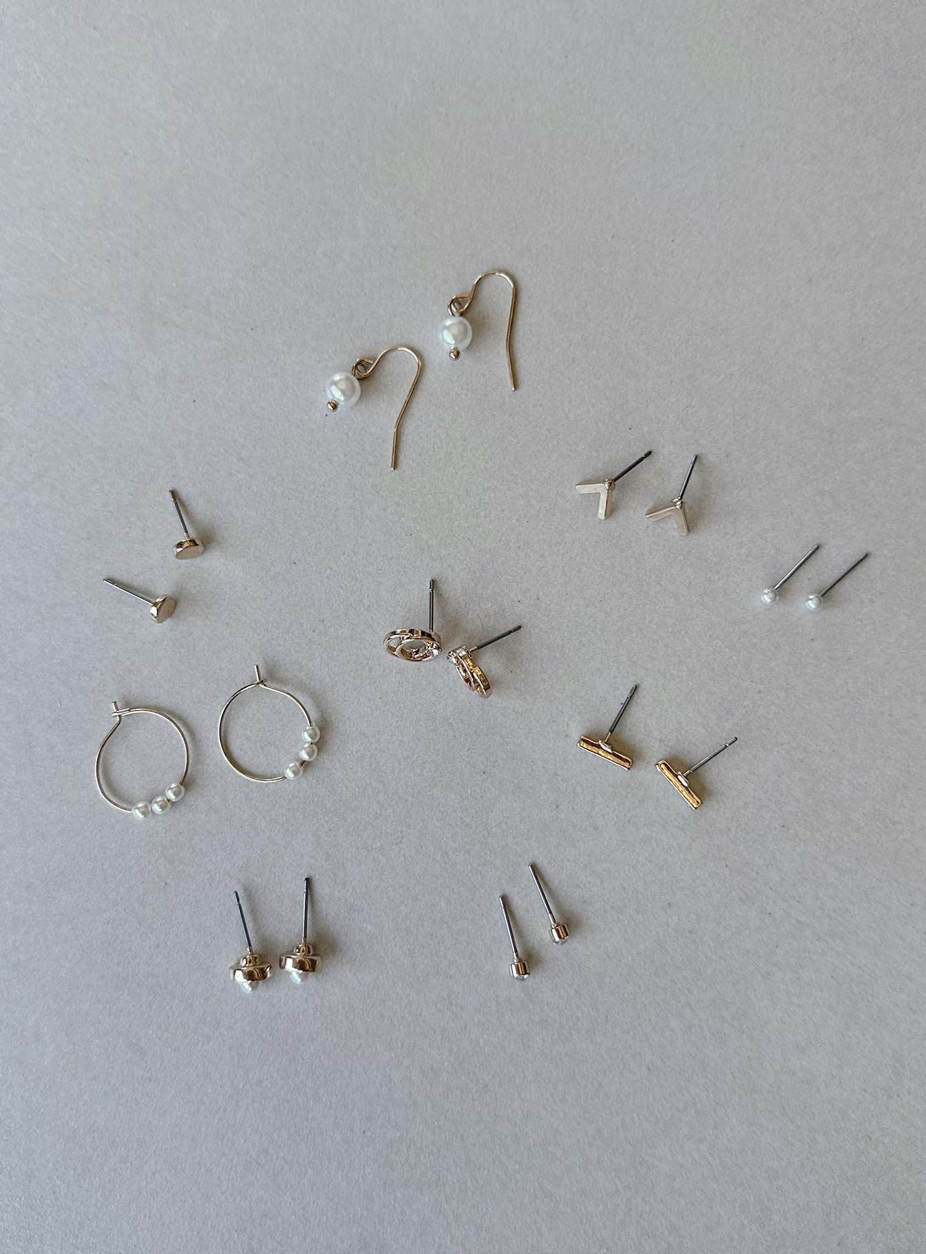Reina Earring Pack Gold