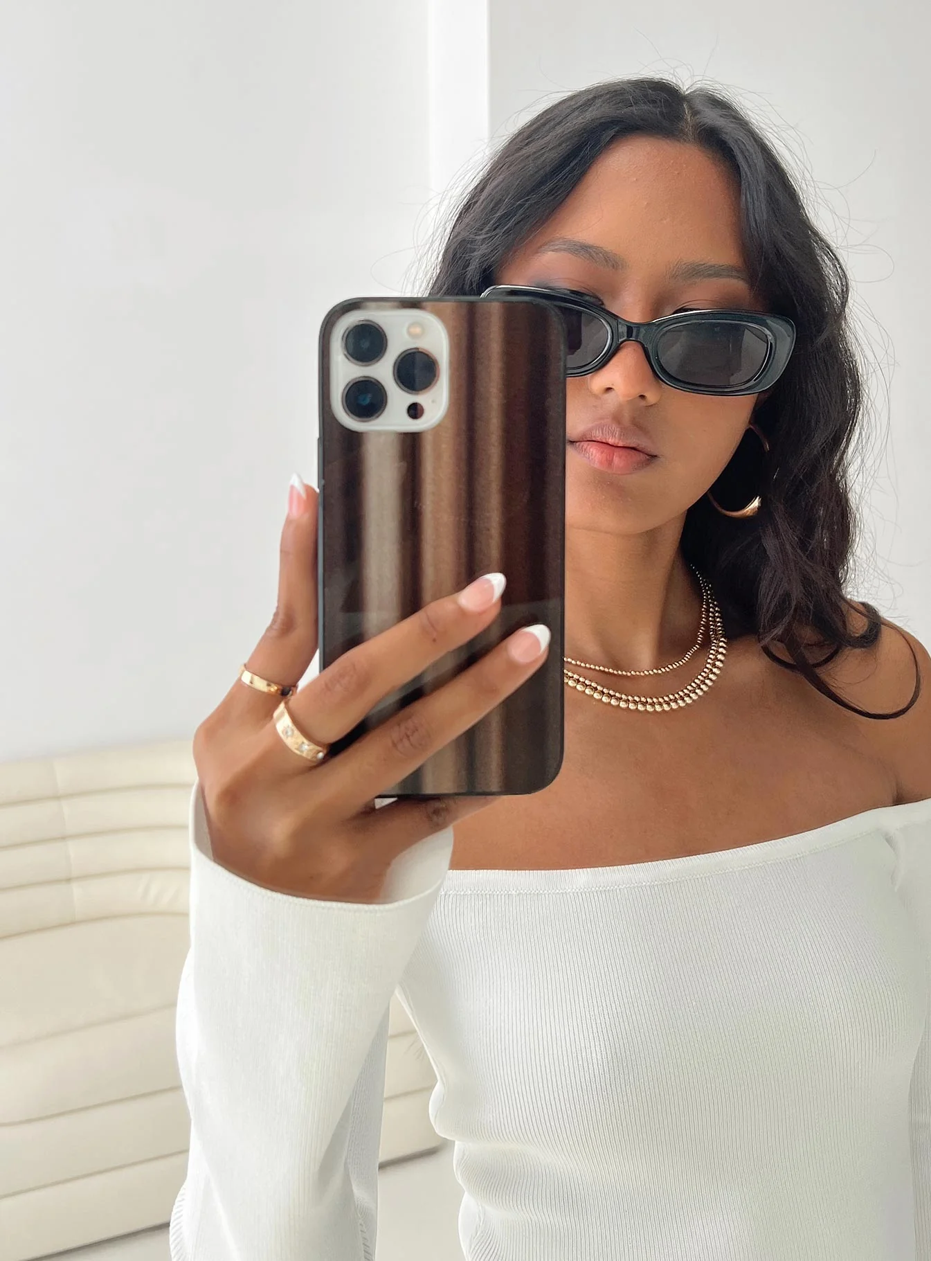 Ulani Iphone Case Brown Stripe