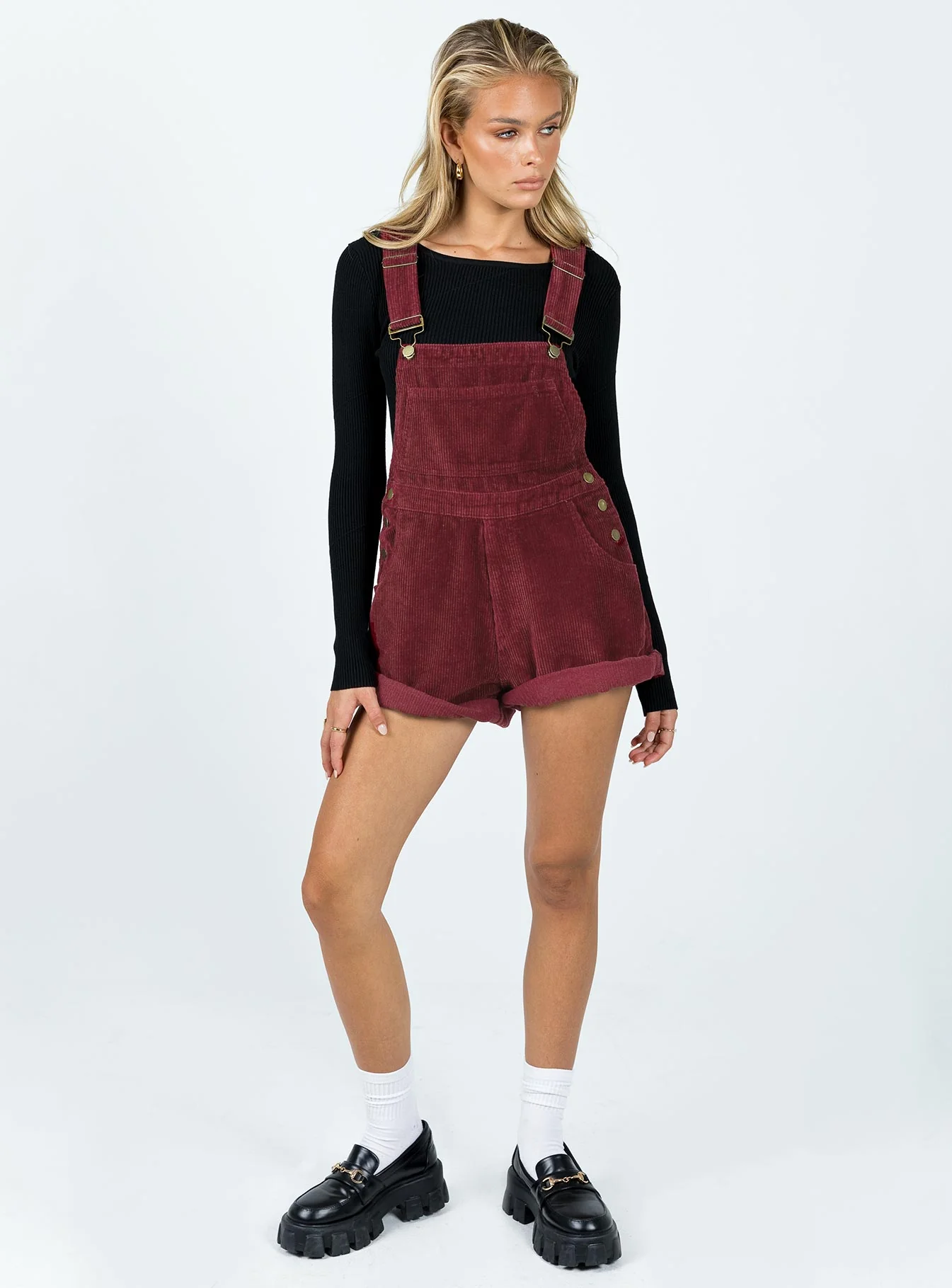 Kacey Overalls Burgundy