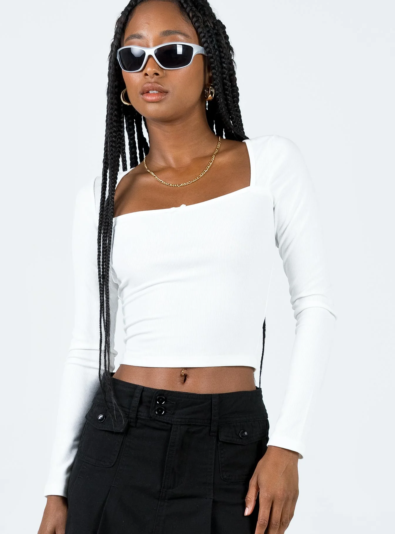 Kaffia Top White
