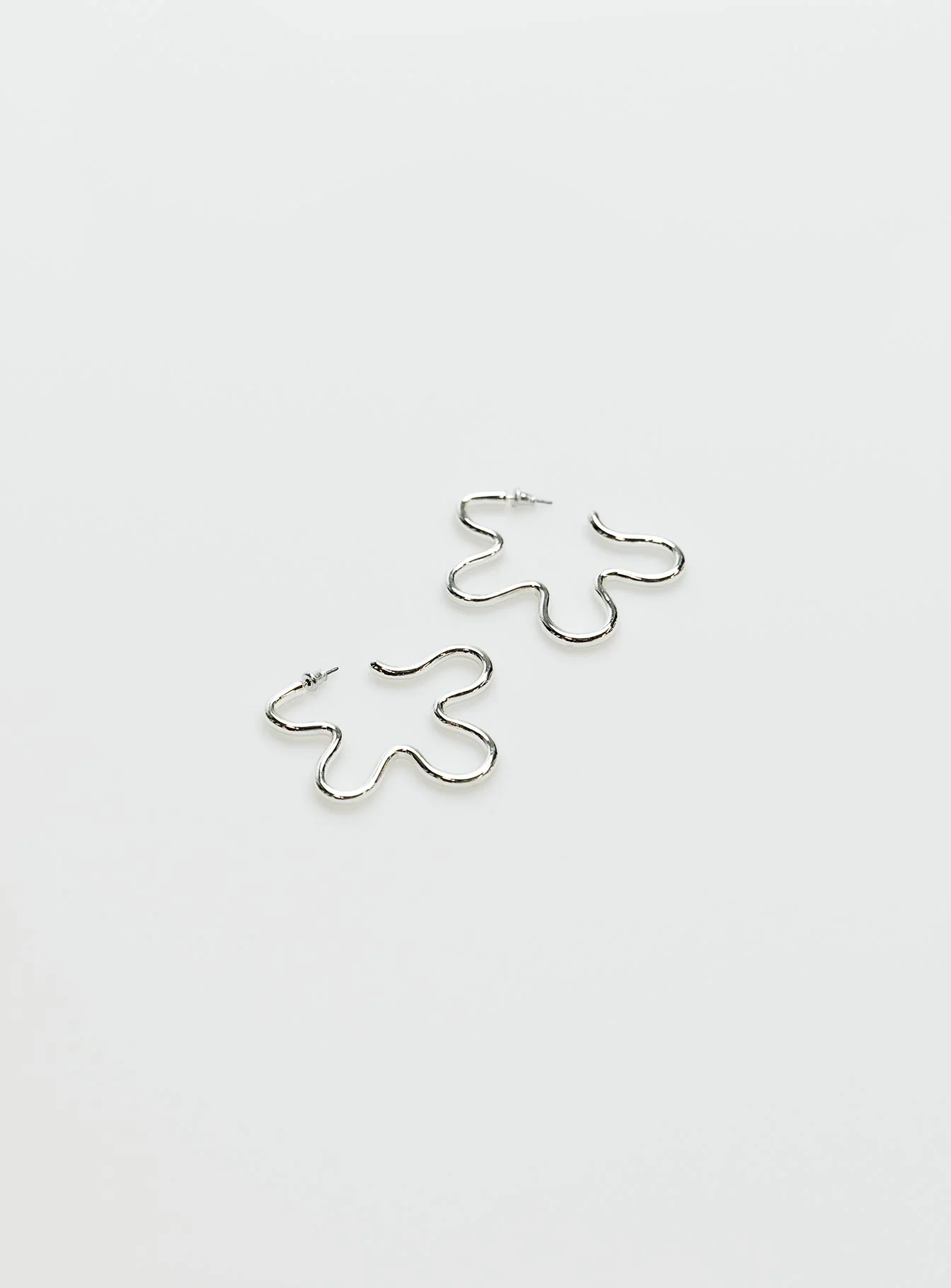 Squiggle Earrings Silver
