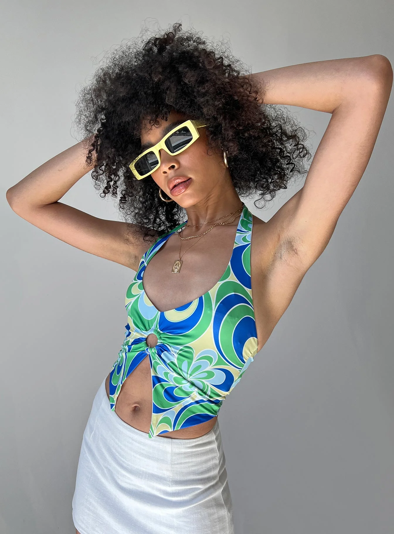Kenia Top Green Floral