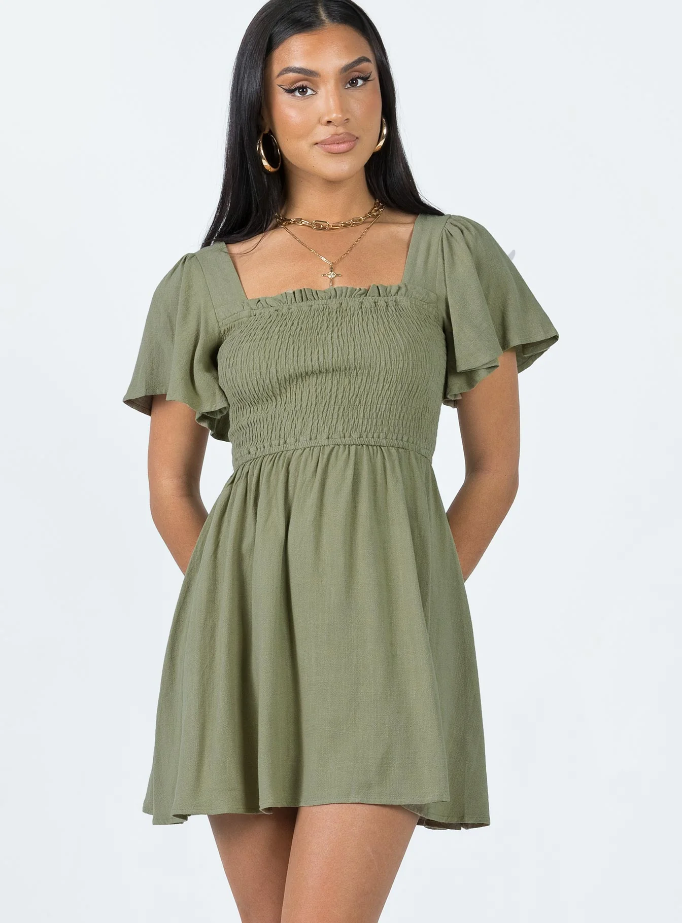 Imagine Mini Dress Green
