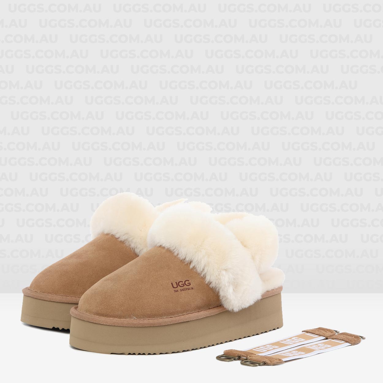 Kiley Removable Strap Platform Ugg Slippers