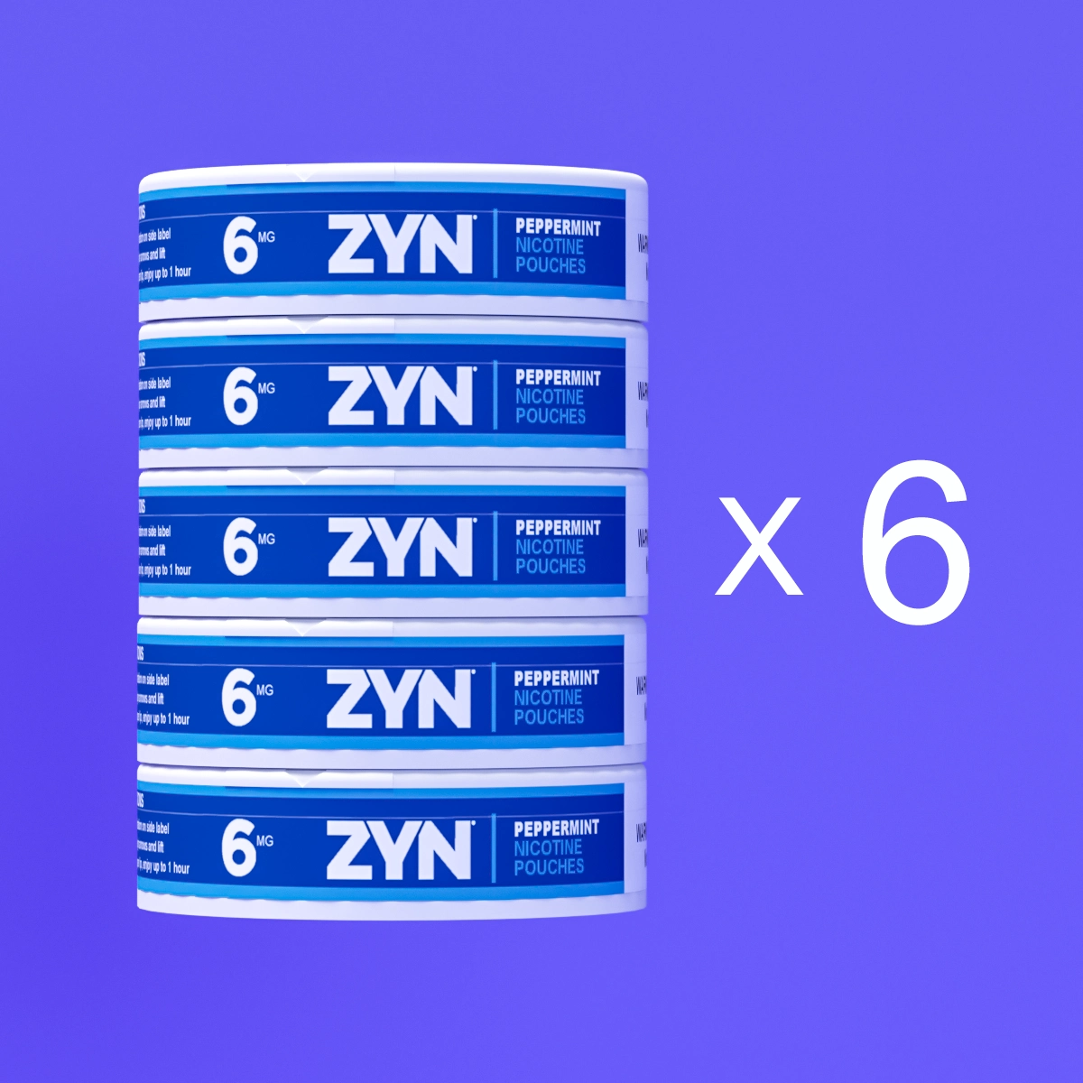 ZYN Peppermint 6mg nicotine pouches can