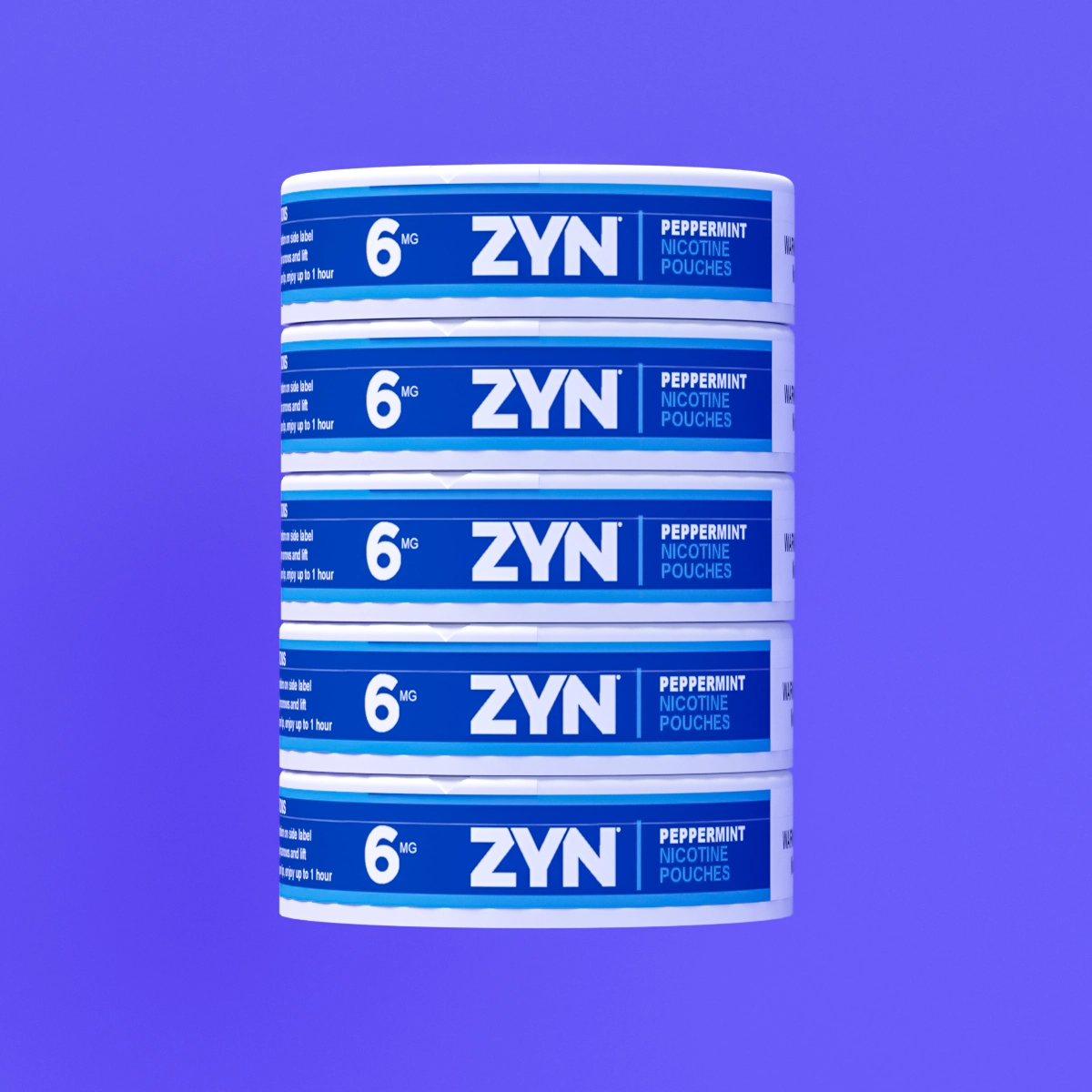 5 packs Nicotine ZYN Peppermint 6mg pouches cheap price