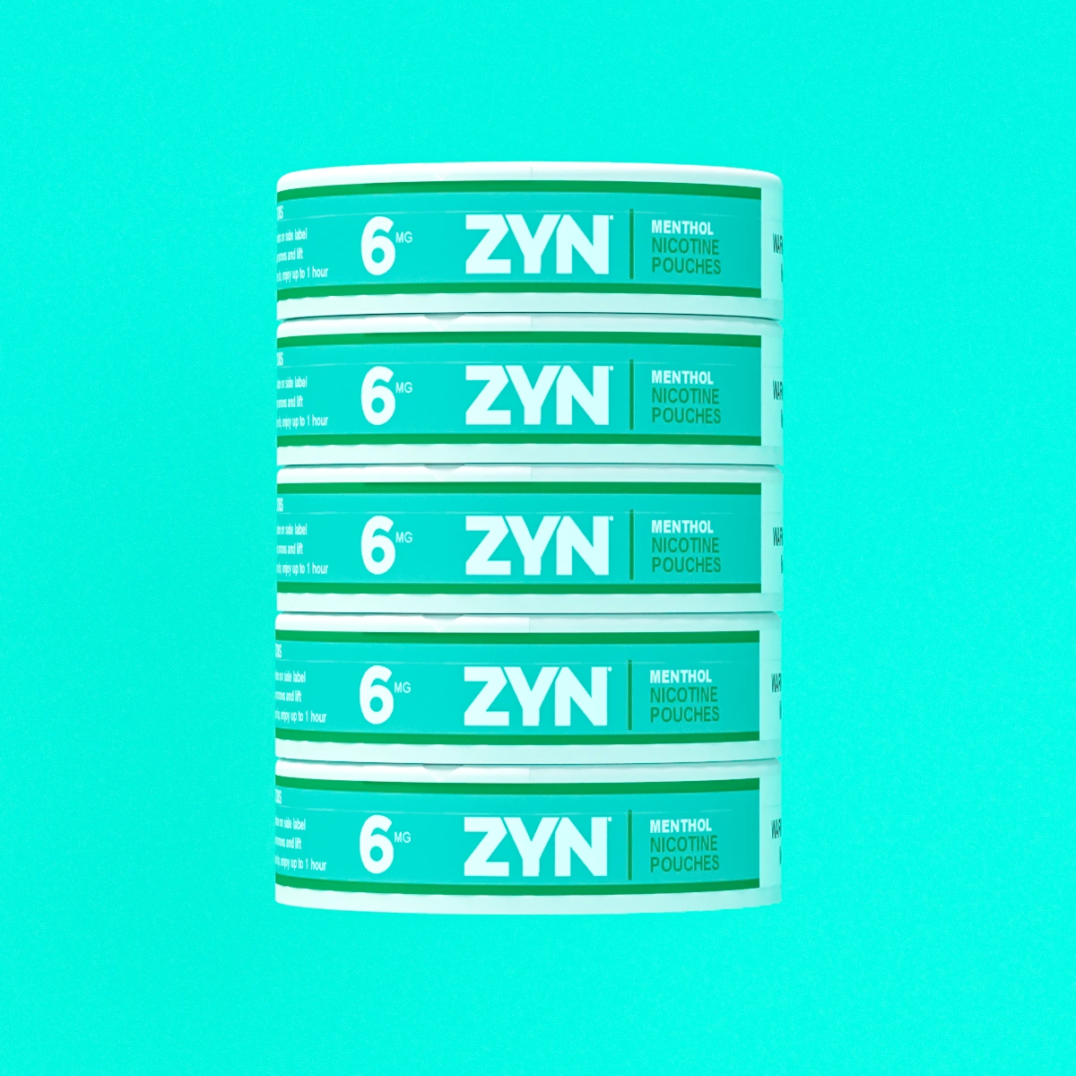 ZYN Menthol 6mg nicotine pouches 5 packs