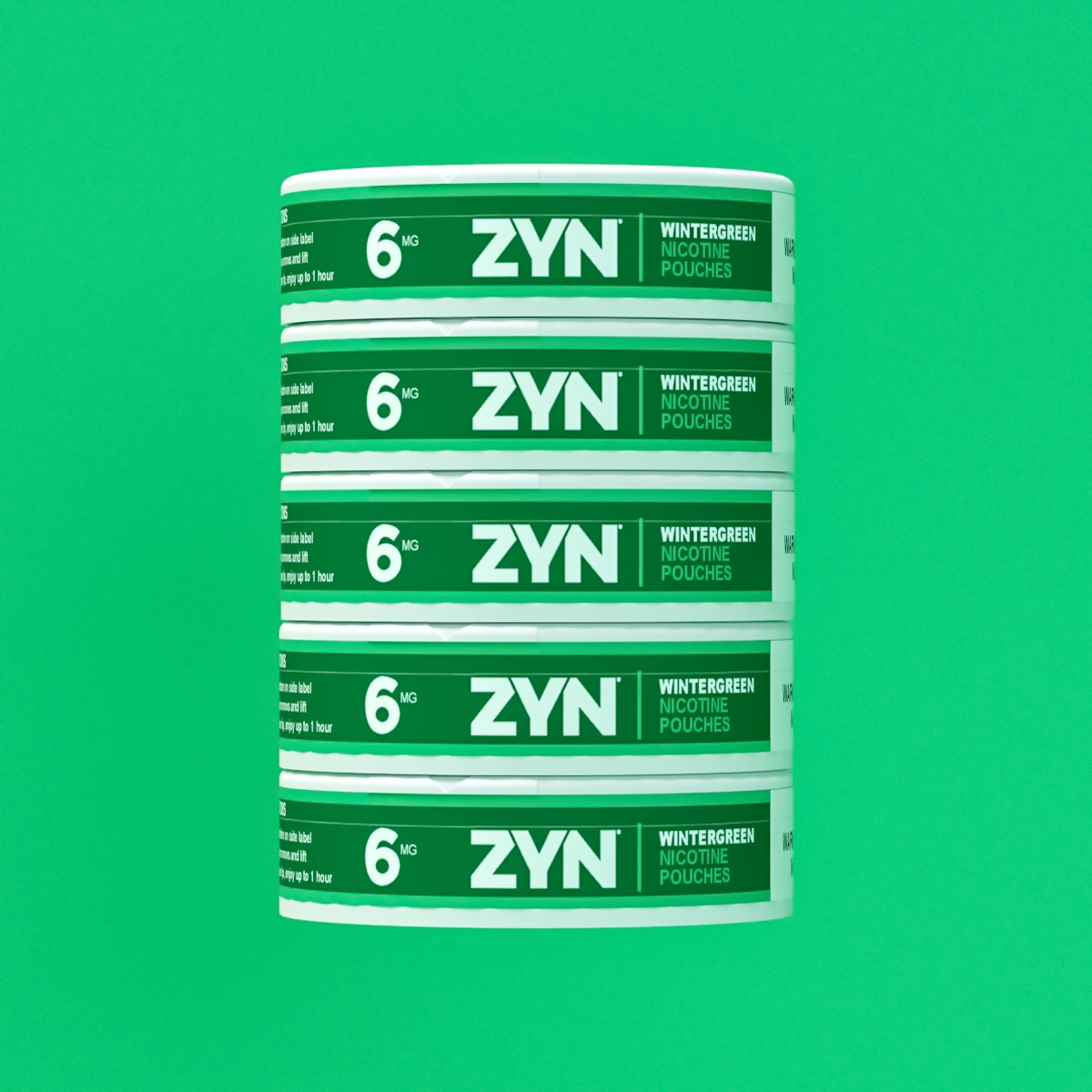 5 packs zyn nicotine pouches Wintergreen flavor