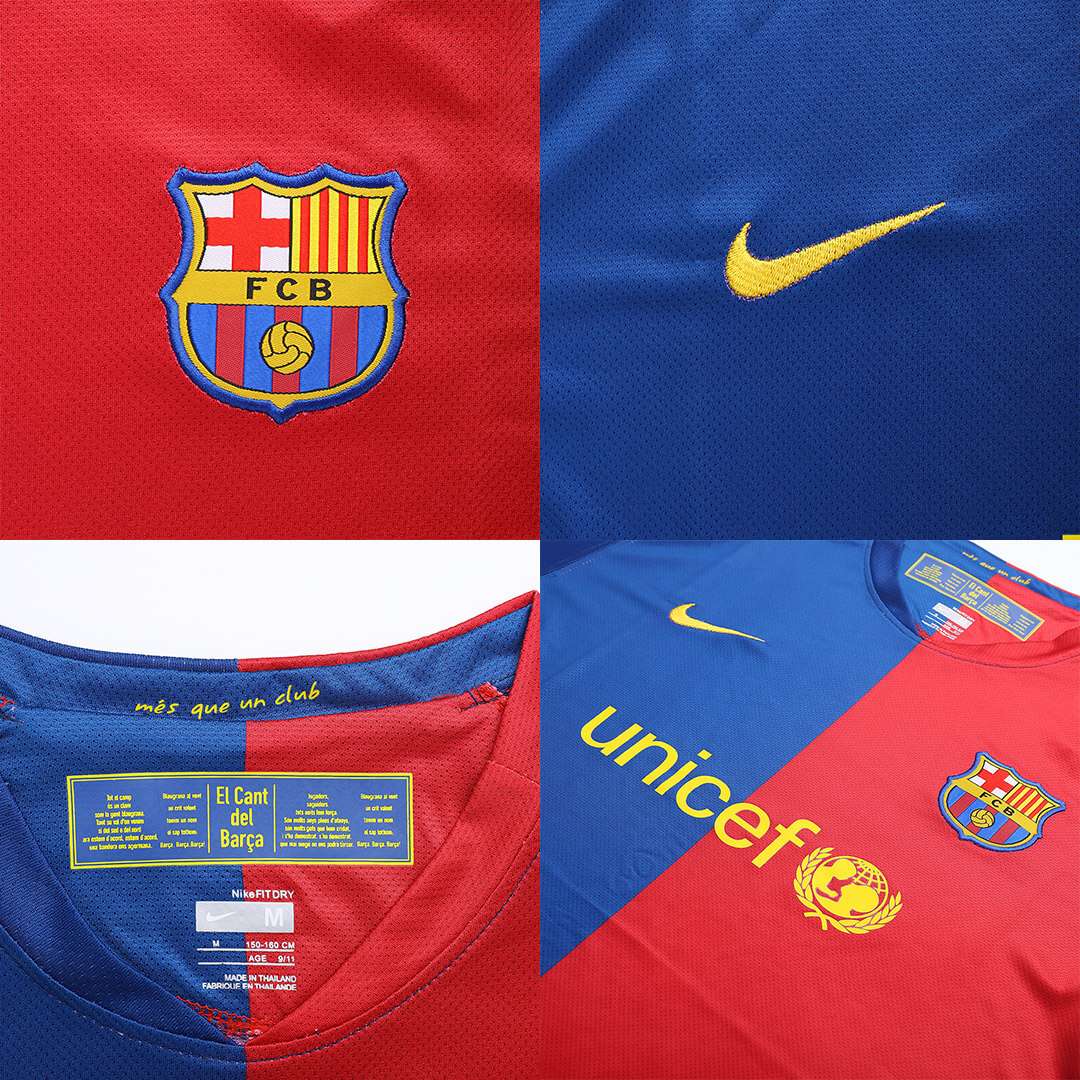 Barcelona Messi #10 UCL Final Retro Long Sleeve Home 2008/09