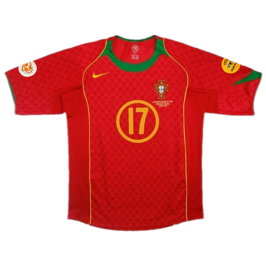 Portugal Retro Jersey Home Euro Cup 2004