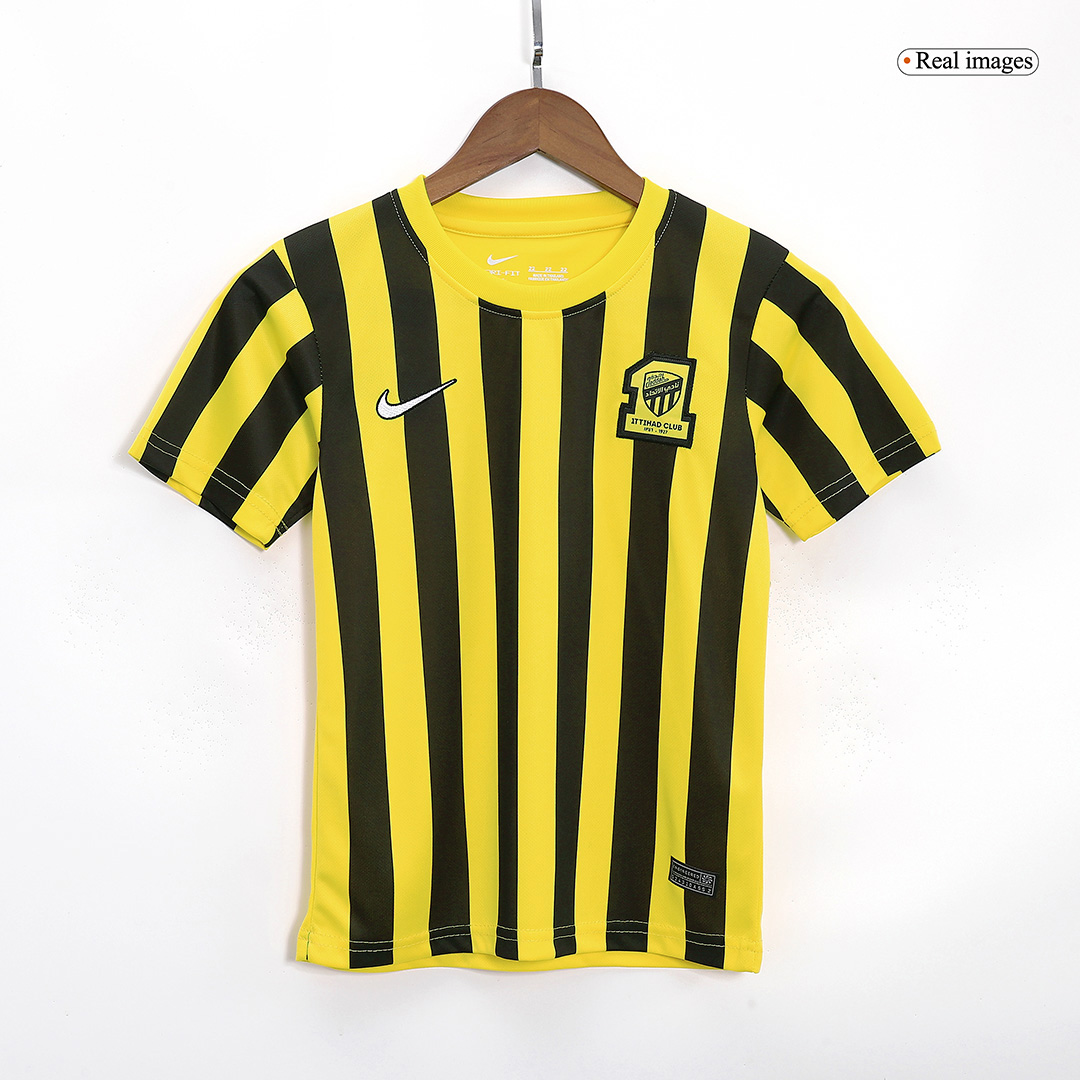 Kids Al-Ittihad Saudi Home Kit Jersey+Shorts 2022/23