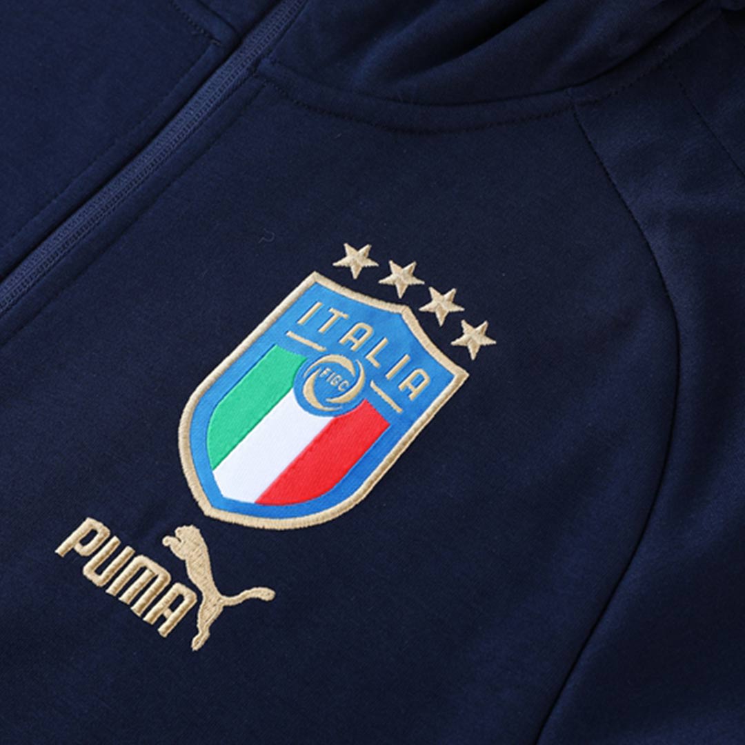 Italy Hoodie Sweatshirt Kit(Top+Pants) Navy 2022/23