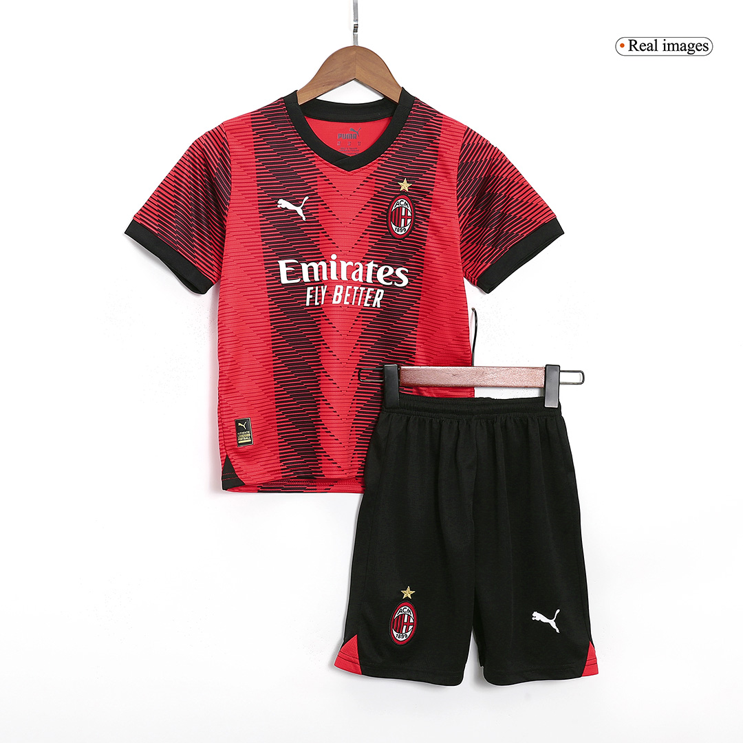 Kids AC Milan Jersey Home Kit 2023/24