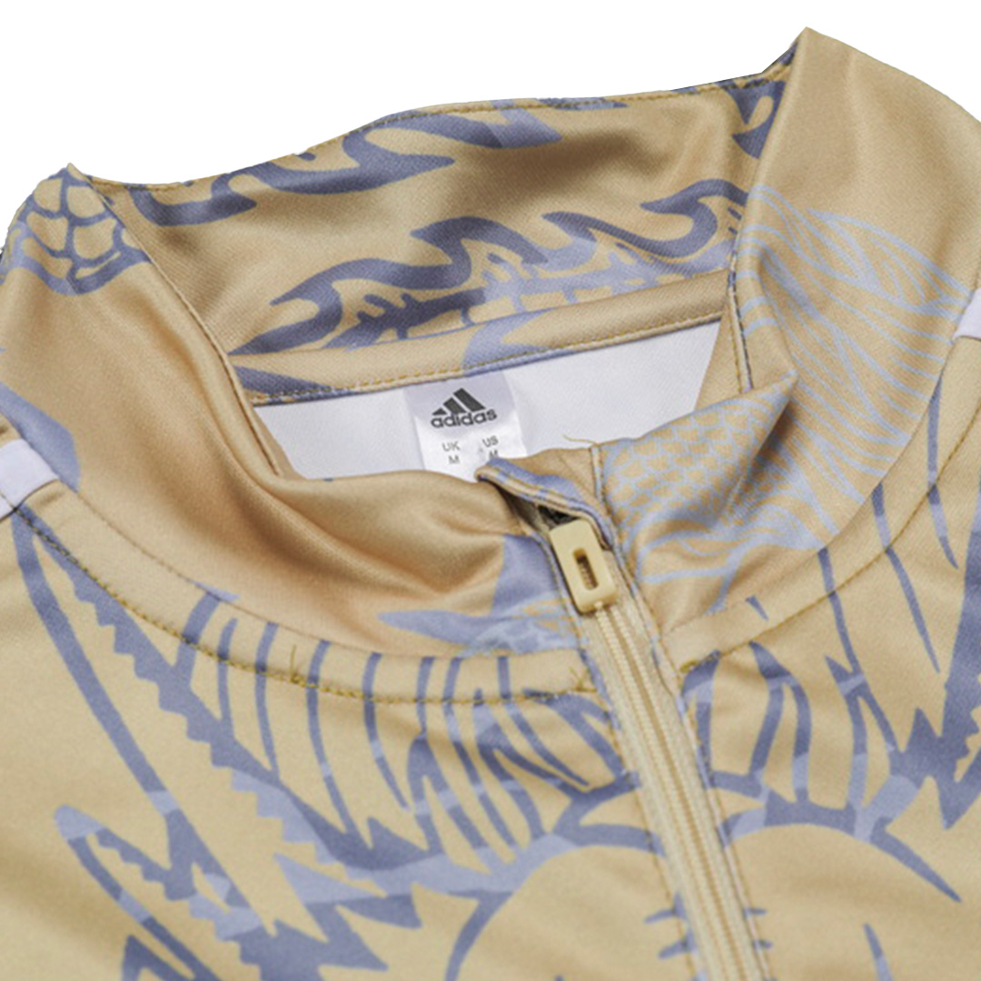 Real Madrid Zipper Sweatshirt Kit(Top+Pants) Yellow 2023/24