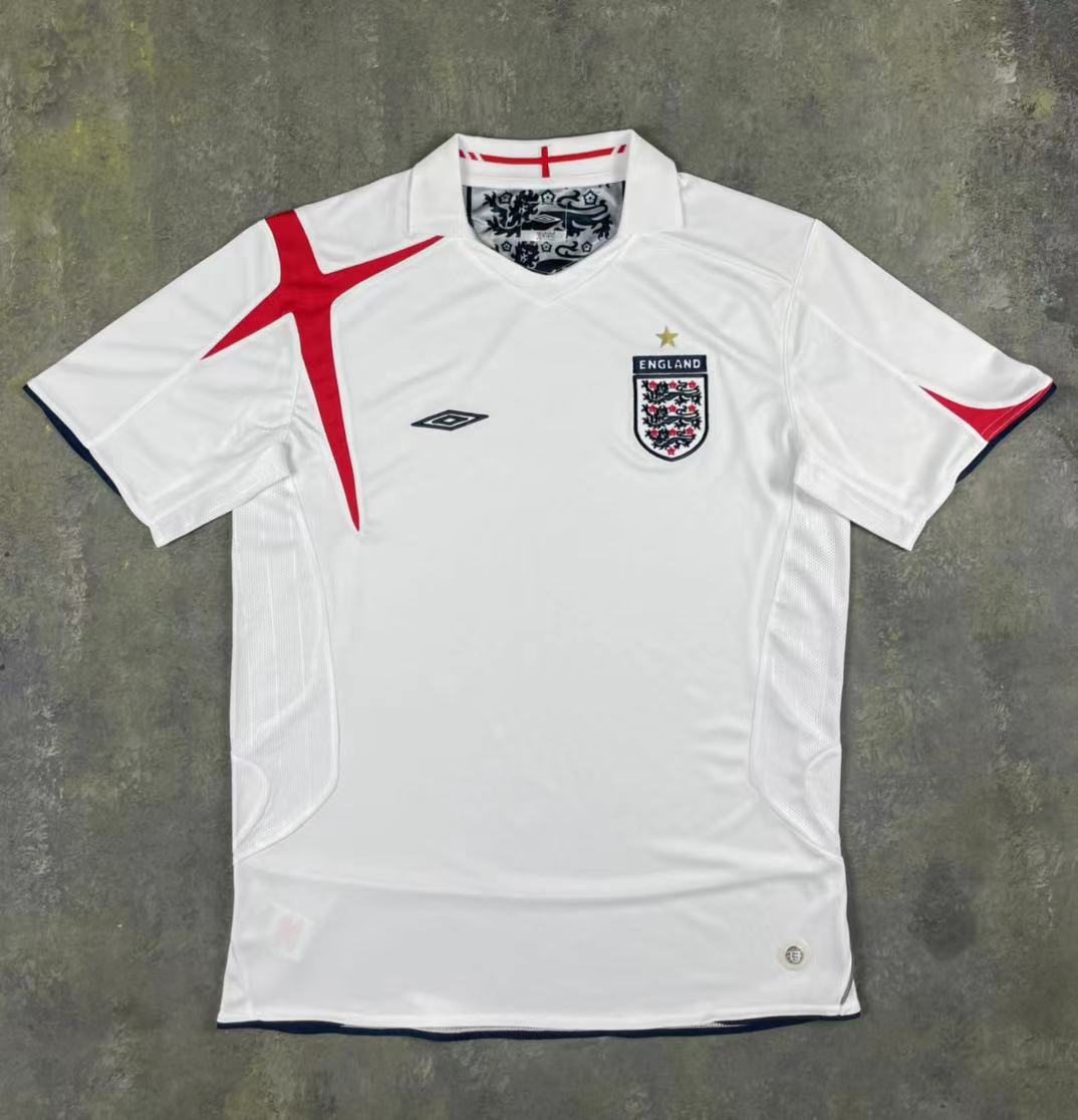 England Retro Soccer Jersey Home Replica World Cup 2006
