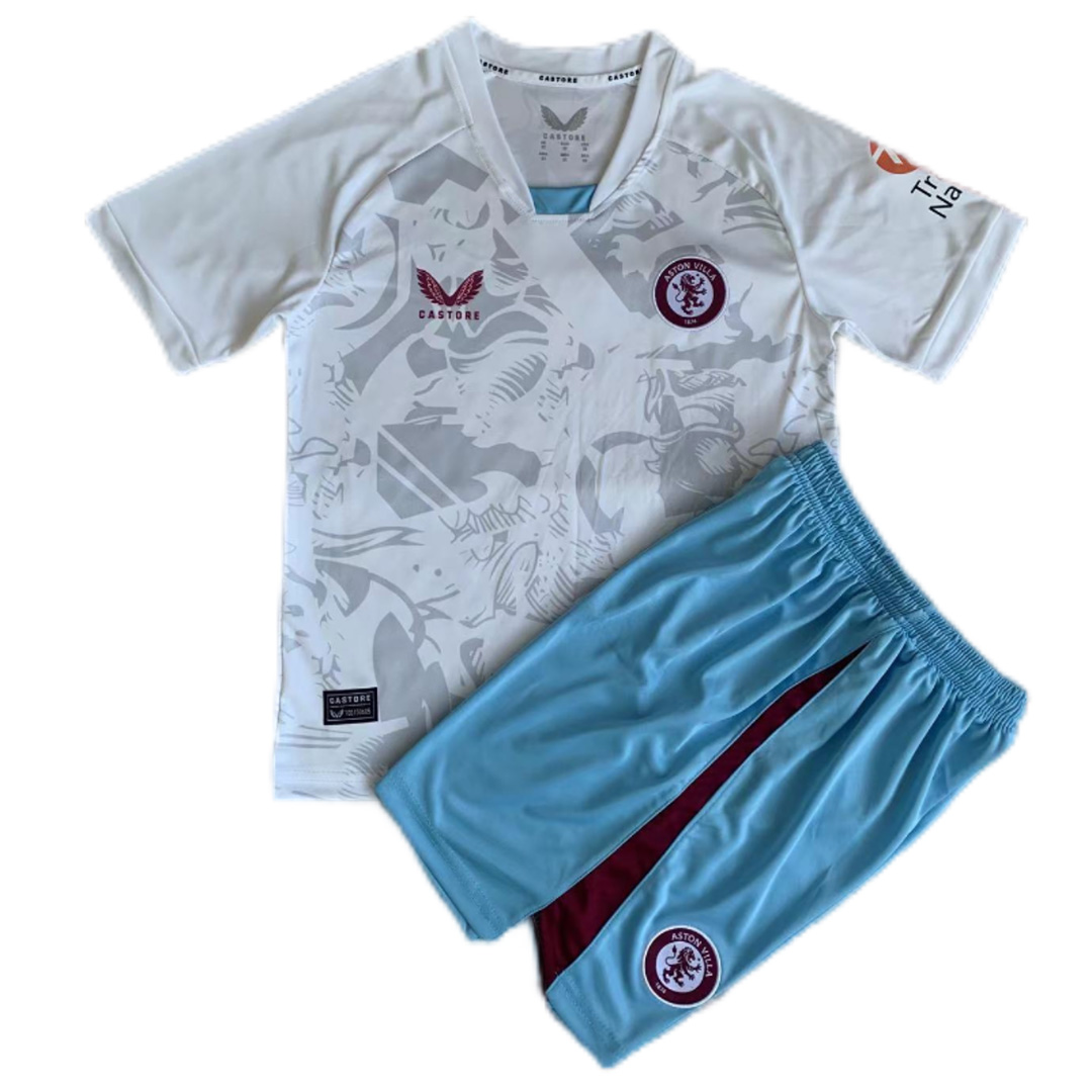 Kids Aston Villa Away Kit(Jersey+Shorts) 2023/24