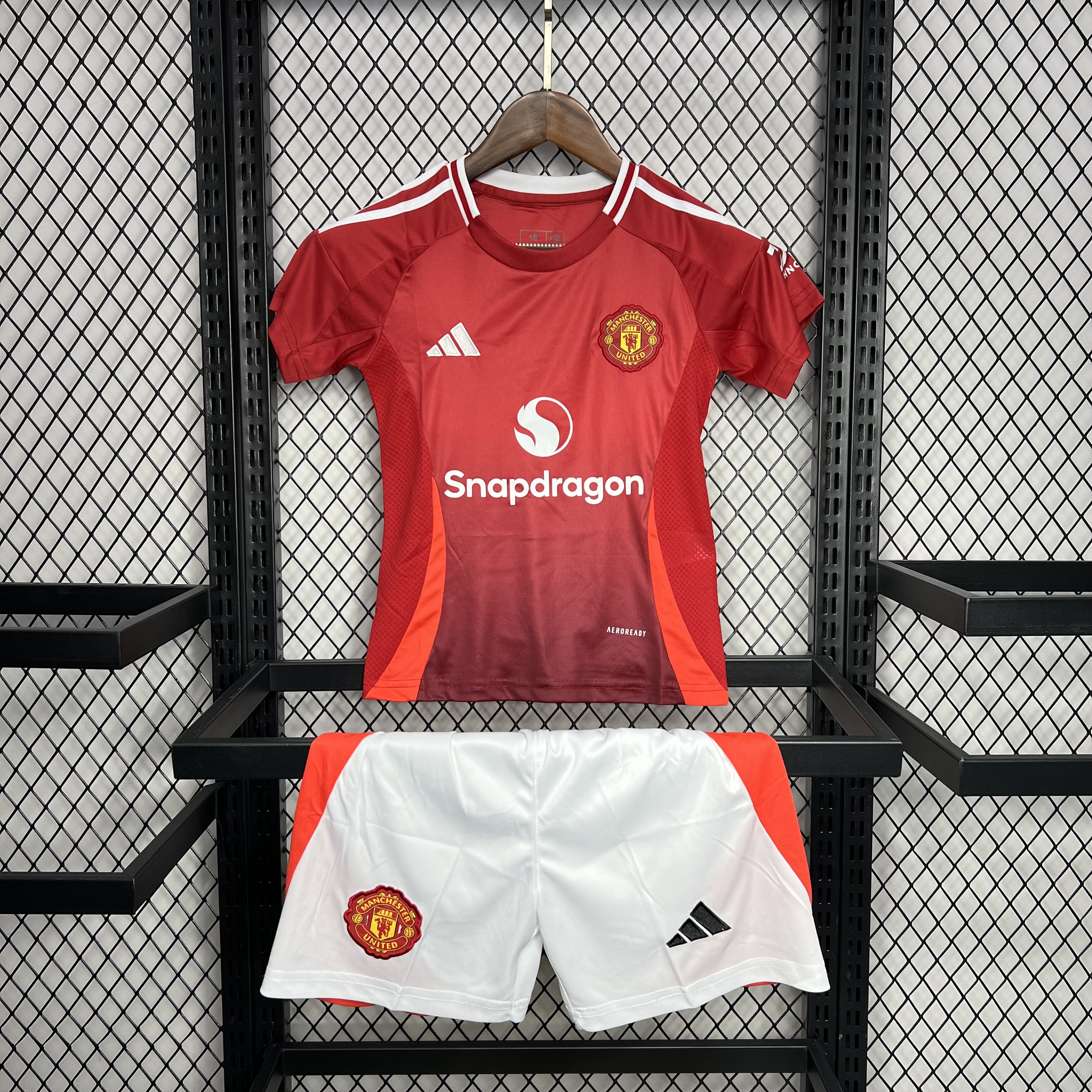Kids Manchester United Home Kit(Jersey+Shorts) 2024/25