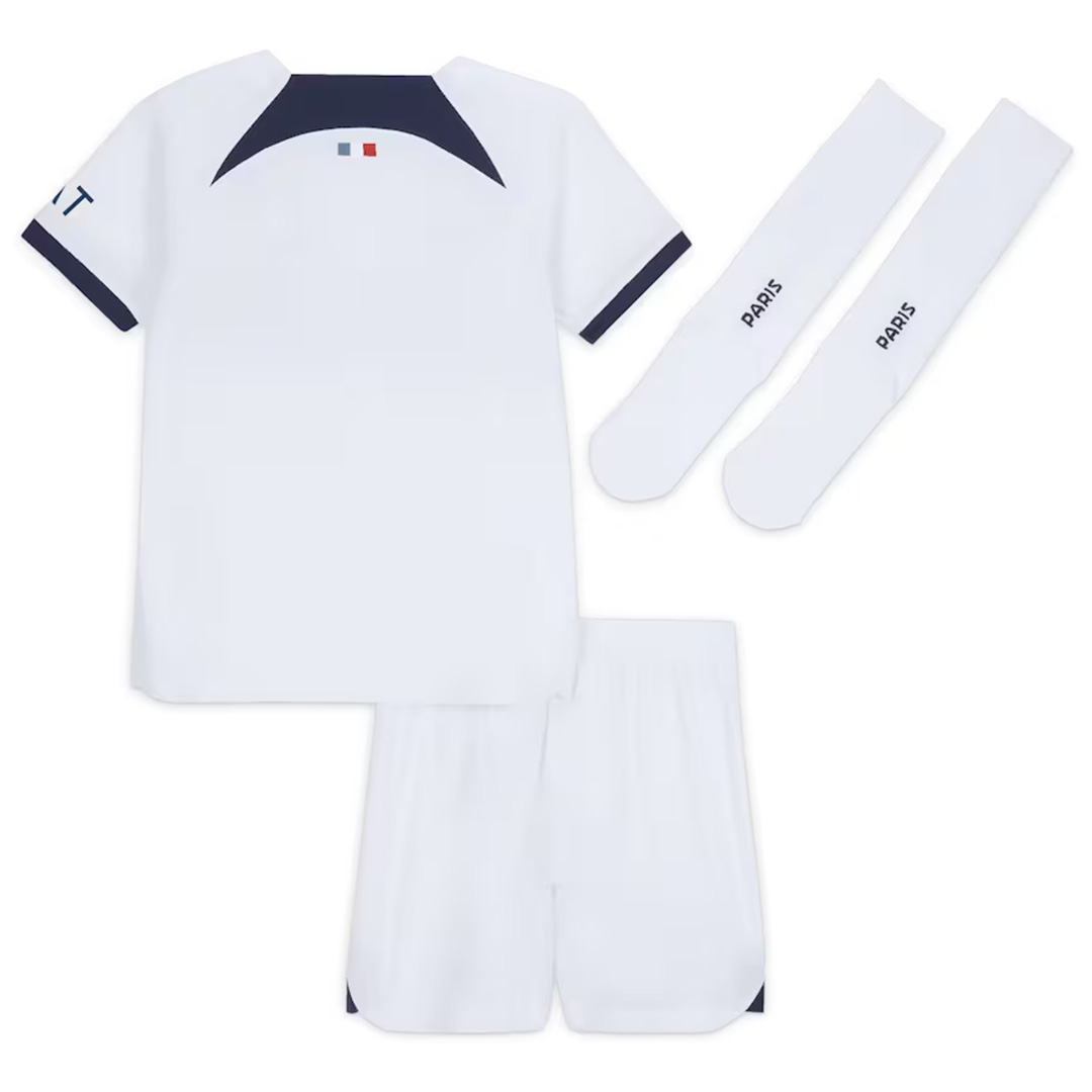 Kids PSG Away Whole Kit Jersey+Shorts+Socks 2023/24