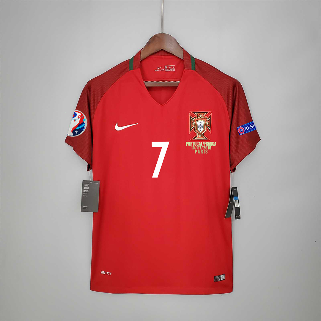 Portugal Retro Jersey Home Euro Cup 2016
