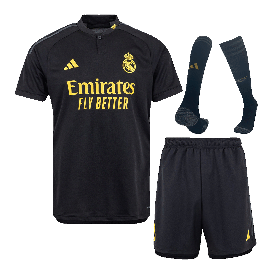 Real Madrid Third Away Whole Kit Jersey+Shorts+Socks 2023/24