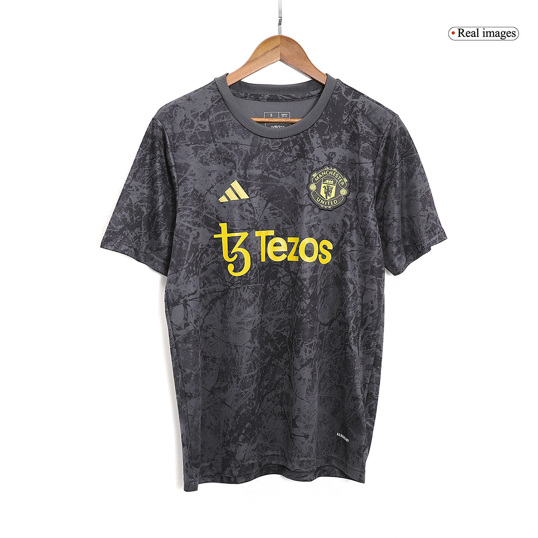Manchester United Stone Roses Pre-Match Kit Football Jersey 23/24 - Cutejersey