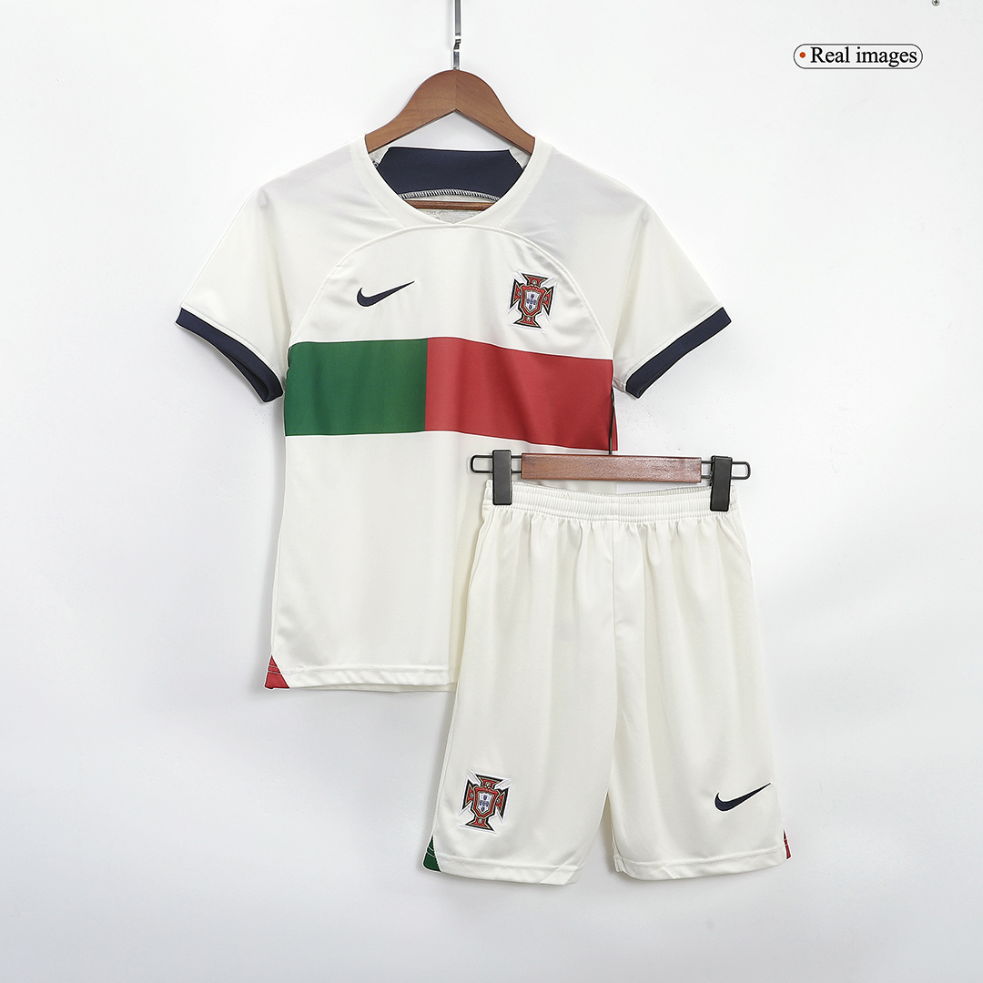Portugal Kids Jersey Away Kit(Jersey+Shorts) 2022