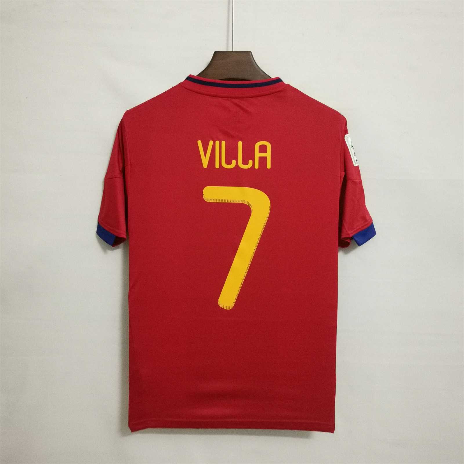 Spain Retro Jersey Home World Cup 2010