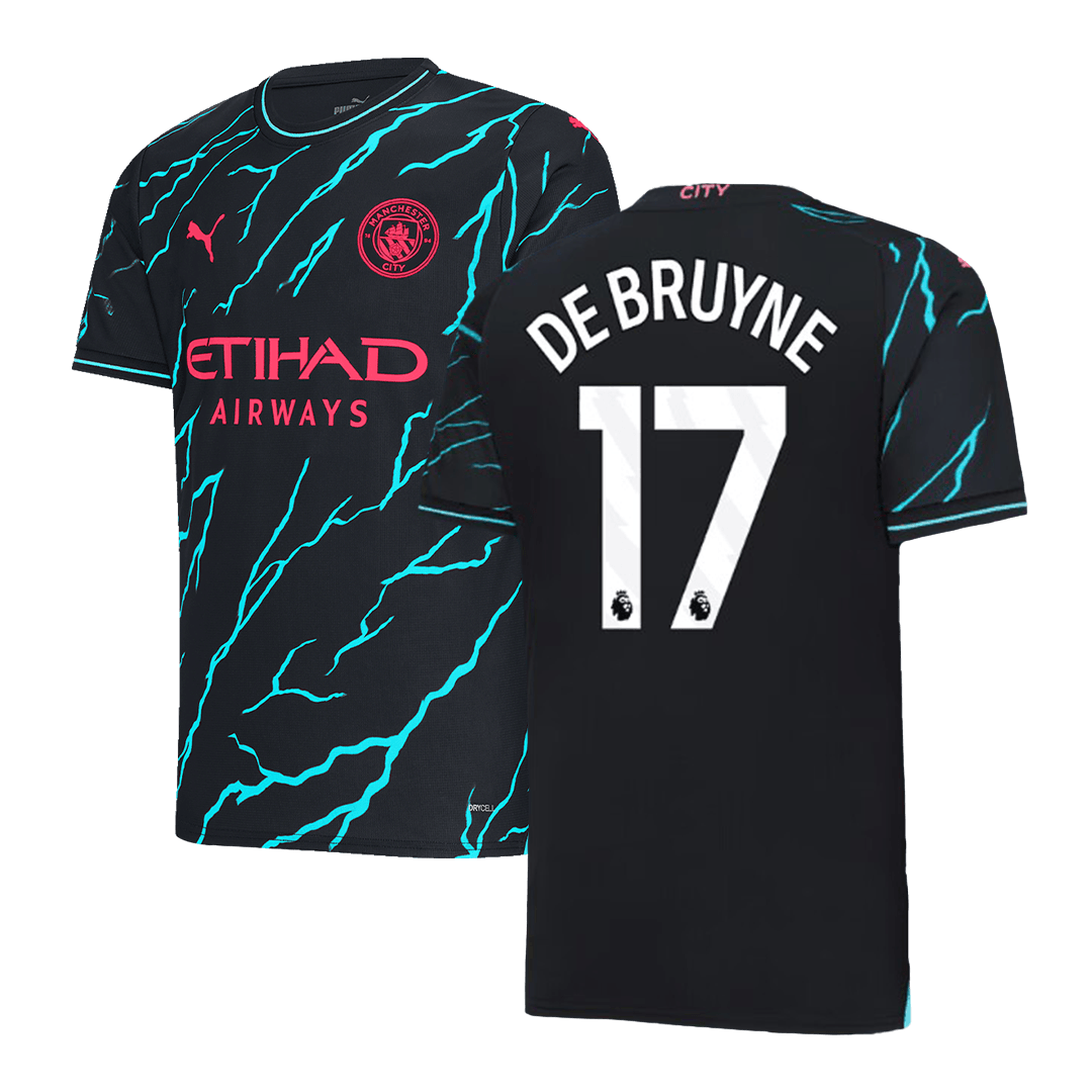 HAALAND #9 DE BRUYNE #17 J.ALVAREZ #19 FODEN #47 Manchester City Third Away Jersey 2023/24