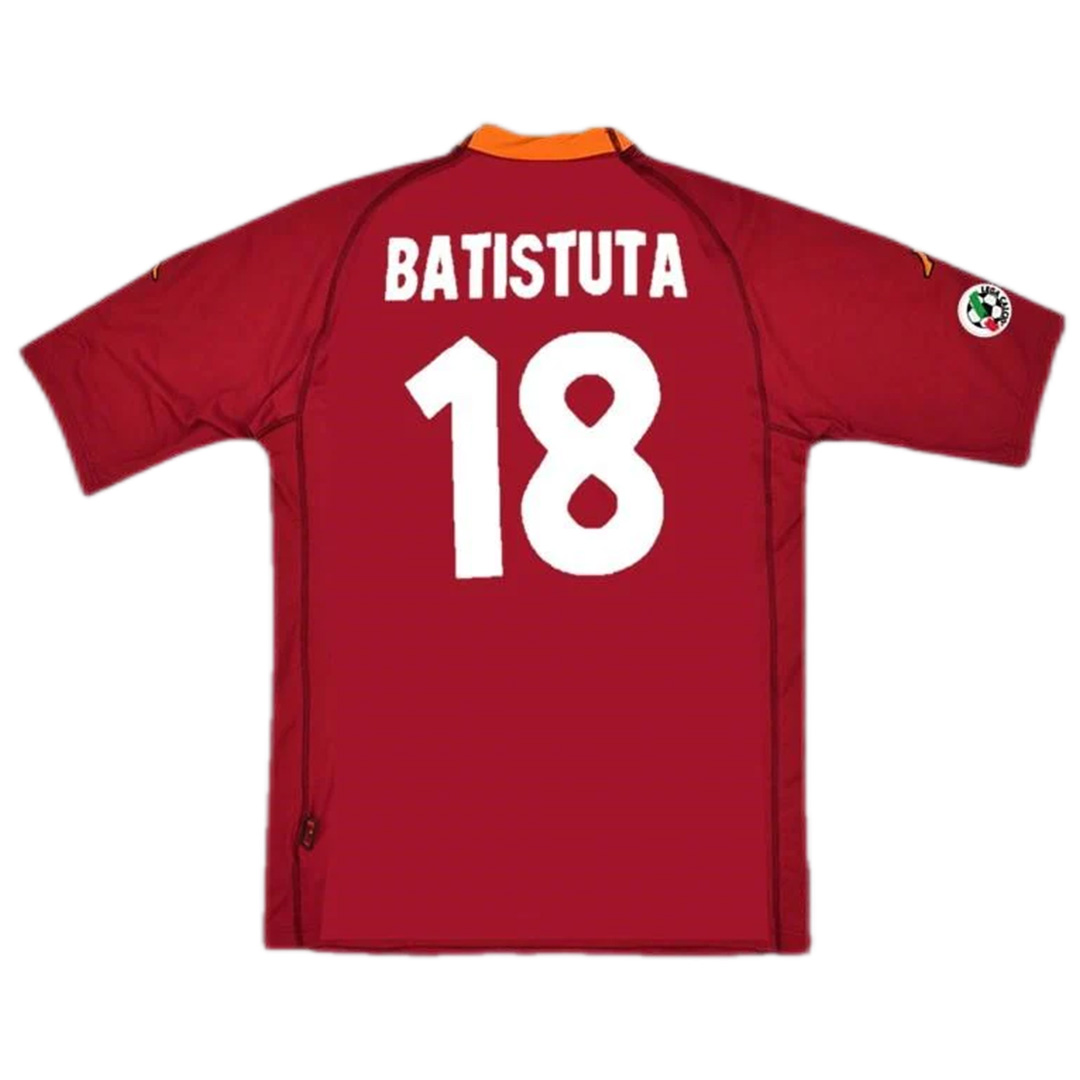 Roma Totti #10 Batistuta #18 Retro Jersey Home 2000/01
