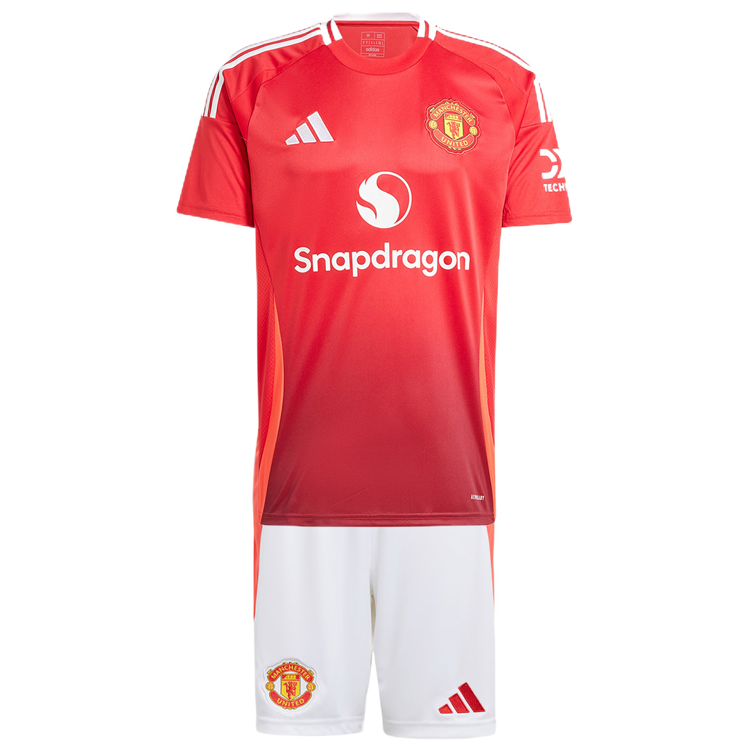 Kids Manchester United Home Kit(Jersey+Shorts) 2024/25