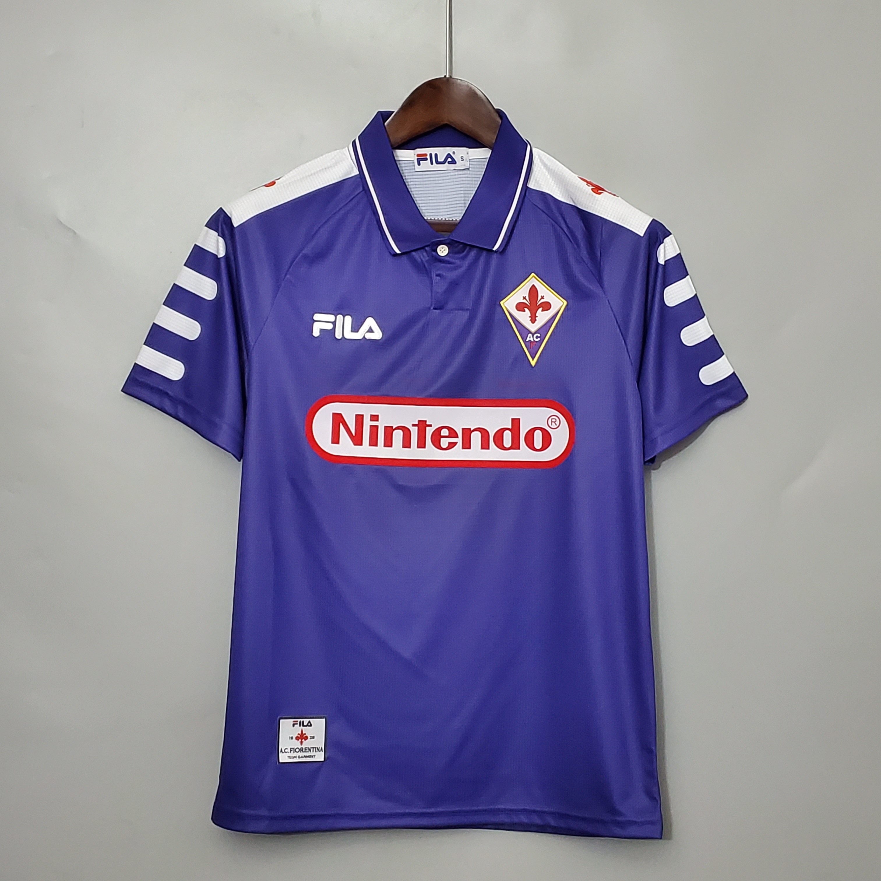Fiorentina RUI COSTA #10 BATISTUTA #9 Retro Jersey Home 1998/99