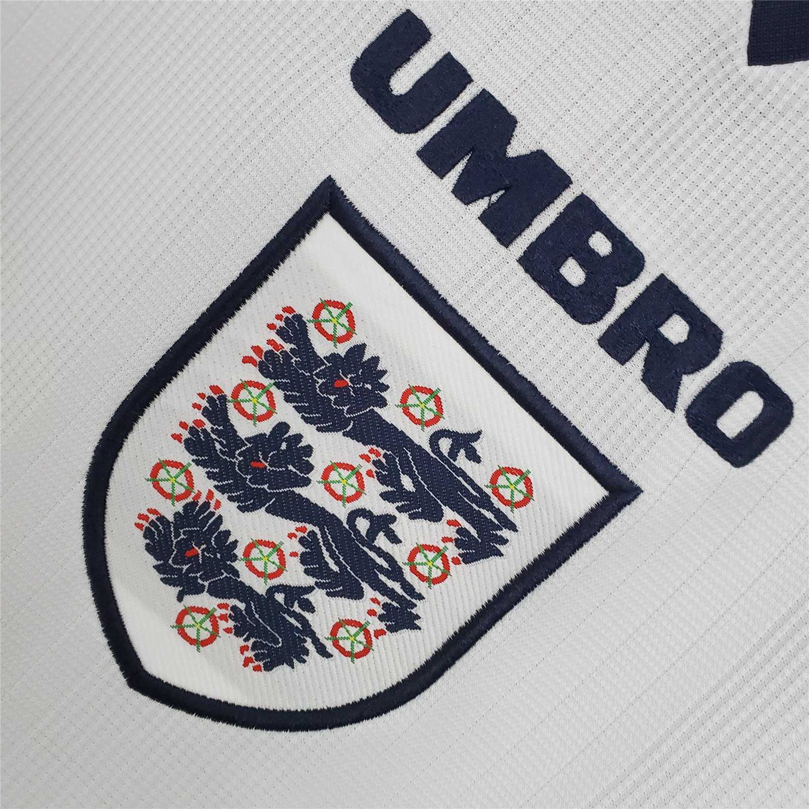 England Retro Jersey Home Replica Euro Cup 1996