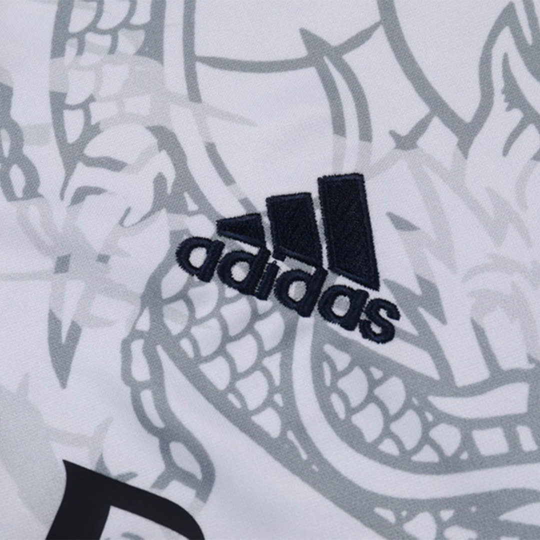 Real Madrid Zipper Sweatshirt Kit(Top+Pants) White 2023/24