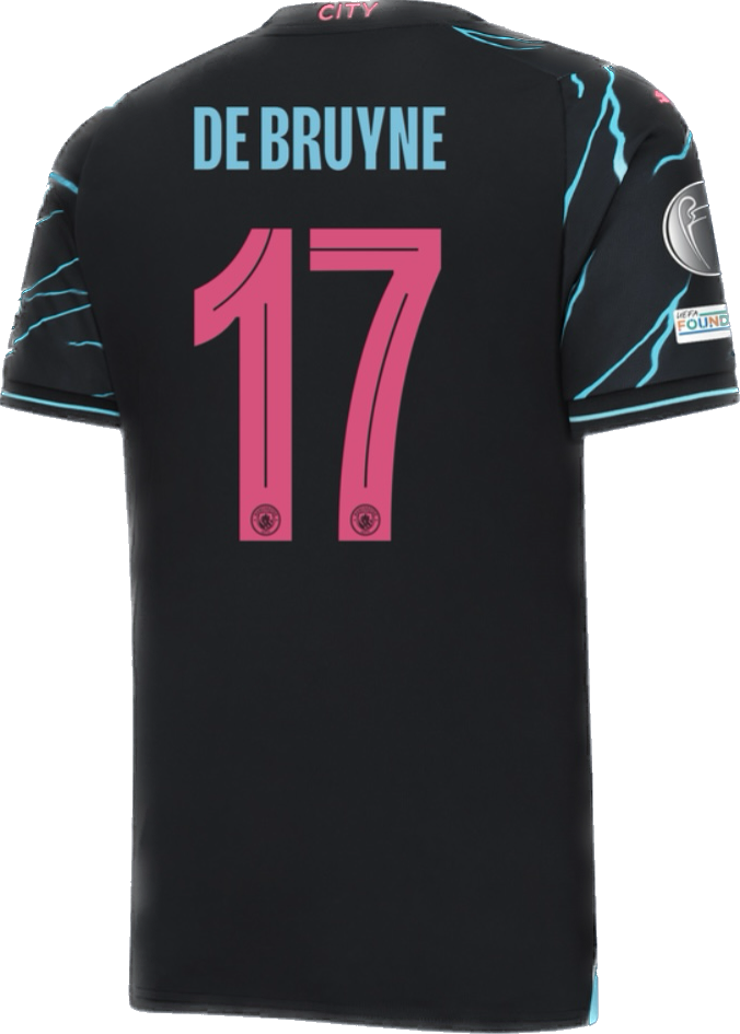 HAALAND #9 DE BRUYNE #17 J.ALVAREZ #19 FODEN #47 Manchester City Third Away Jersey 2023/24